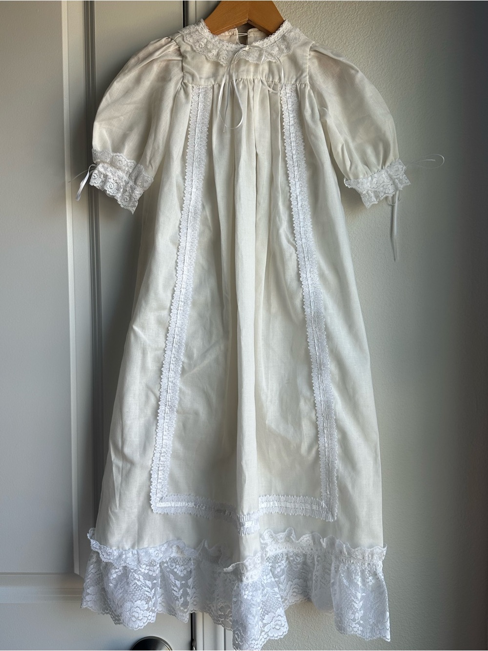 Vintage Handmade Baby Baptism Gown